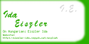 ida eiszler business card